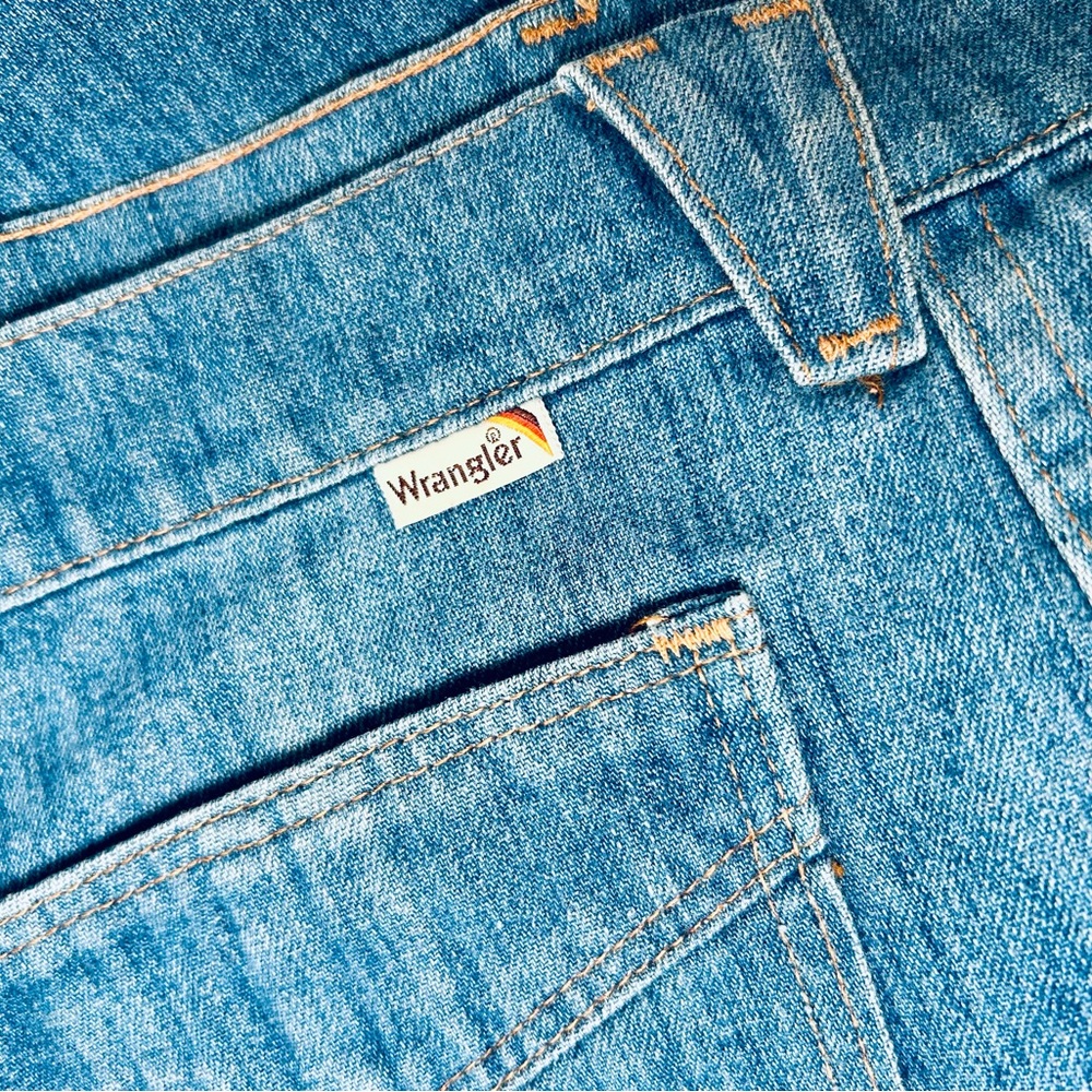 Vintage 70’s WRANGLER® Wide Leg Cuffed Jeans - 36x32